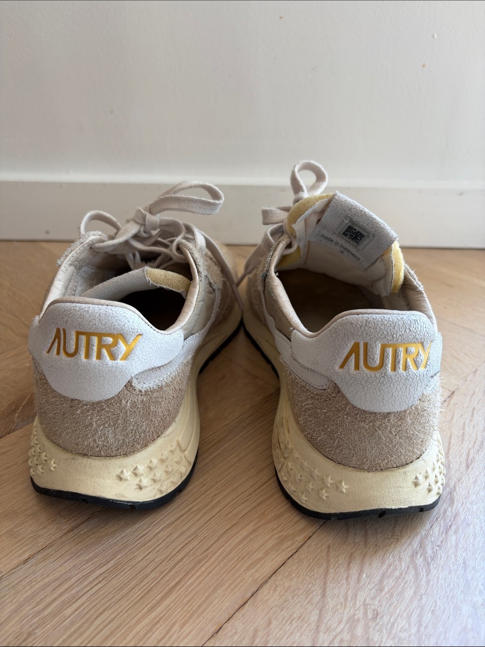 Autry Reelwind Women’s Beige/Pink Low Top Sneakers Size 38 - Picture 4 of 8